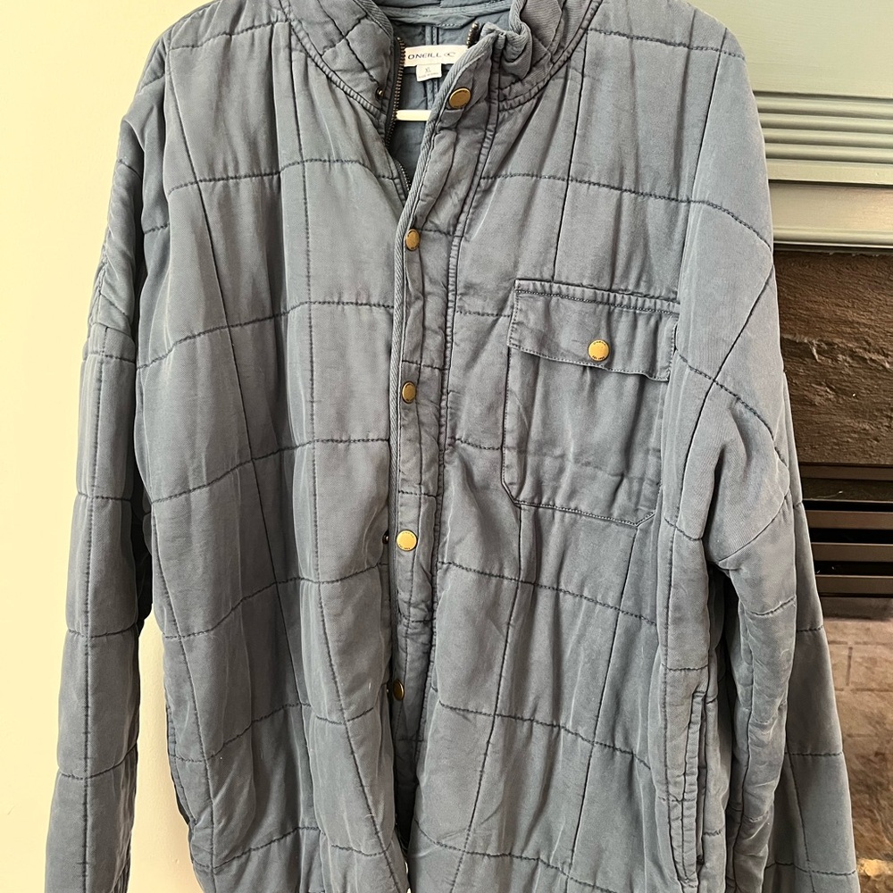 Blue Quilted Jacket